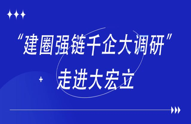 首站“建圈强链千企大调研”活动走进大宏立